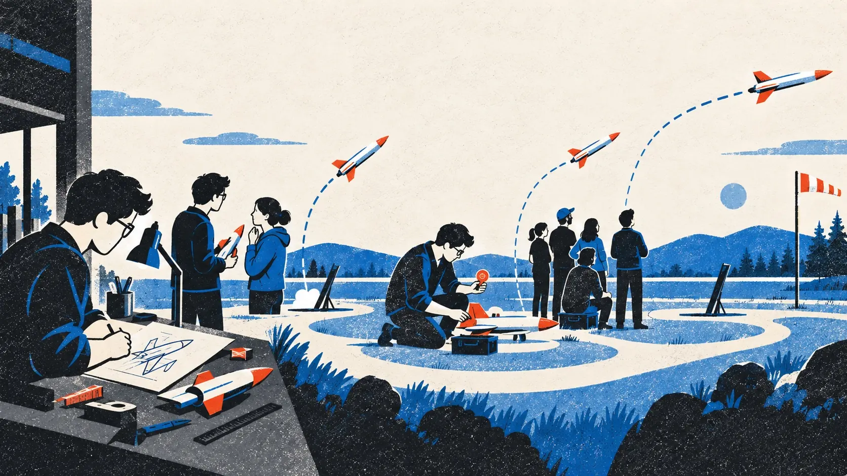 A founder improves one small launch vehicle through eight measured flights, collecting evidence after each landing.